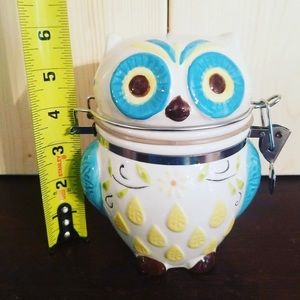 Ceramic Owl Decor with lid